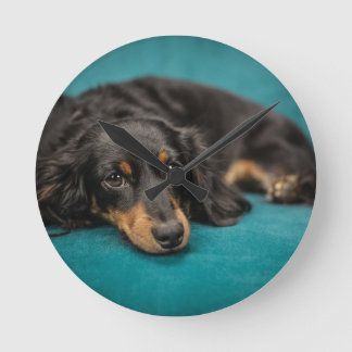 Relógio Redondo Dachshund Gelado