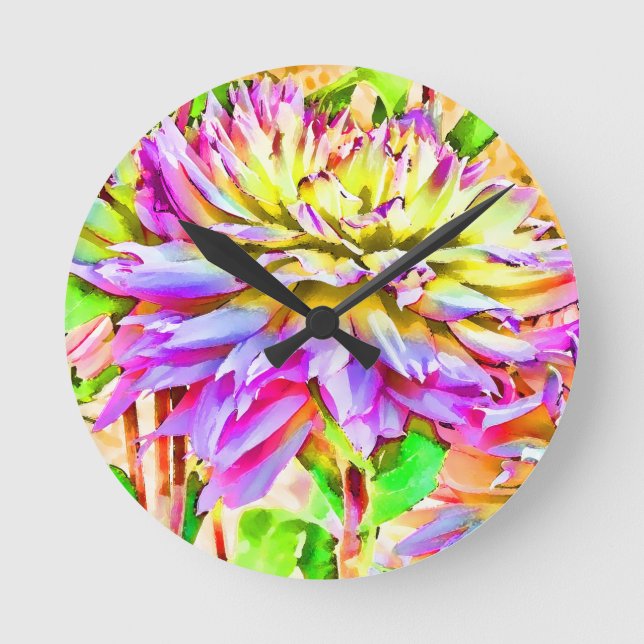 Relógio Redondo Dahlia Gift Digital (Frente)