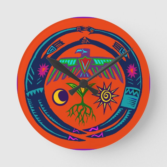 Relógio Redondo Dança da Chuva (Frente)