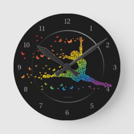 Relógio Redondo Dançarina de Borboleta