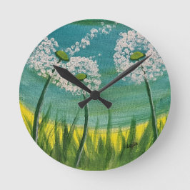 Relógio Redondo Dandelions - Pintura Original