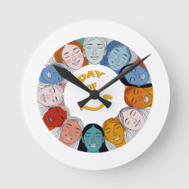 Relógio Redondo Day of Happiness 