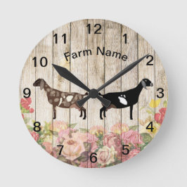 Relógio redondo de Fazendas de cabra leiteira de v