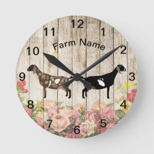 Relógio redondo de Fazendas de cabra leiteira de v