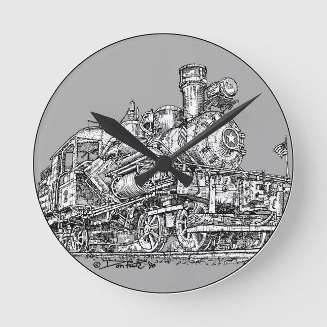 Relógio Redondo De Heisler motor 1899 de vapor (Frente)