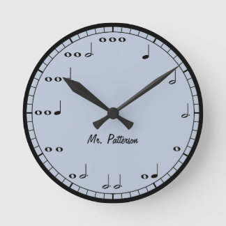 Relógio Redondo de Notas de Música Personalizadas