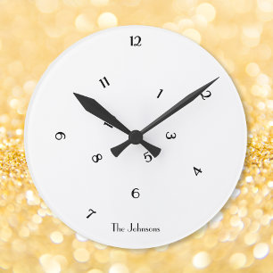 Relógio Redondo Decor de Parede do Office em Sala de Números Desat