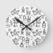 Decoração de Banheiro Vintage - Branco/Preto