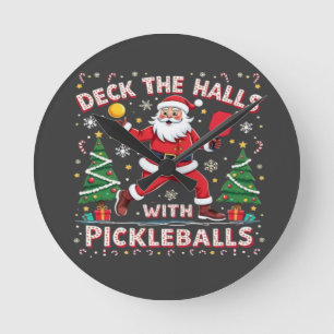 Relógio Redondo Decore Os Corredores Com Pickleballs