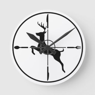 RELÓGIO REDONDO DEER HUNTER FUNNTING FAST COMIDA