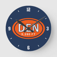 Denver Colorado um futebol alaranjado e azul de