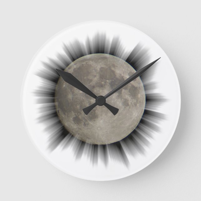 Relógio Redondo Der Mond, la lune, la luna, lua Uhr (Frente)