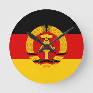 Relógio Redondo Der RDA de Flagge - bandeira do GDR (East Germany)