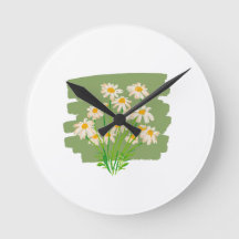 Desenho Floral Rústico em Fundo Verde