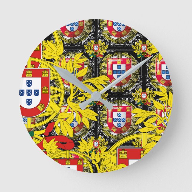 Relógio Redondo desenhos portugueses  (Frente)