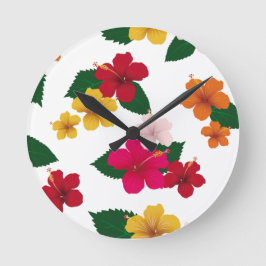 Relógio Redondo Design de fundo floral de Bestseller para casament