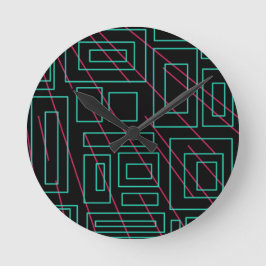 Relógio Redondo design de fundo preto