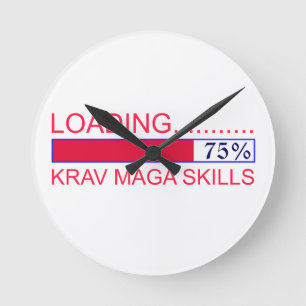 Relógio Redondo Design de Krav Maga