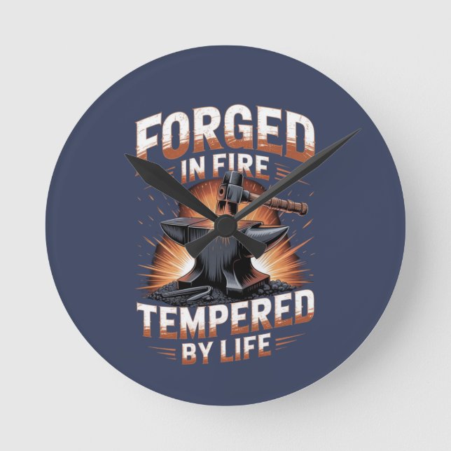 Relógio Redondo Design do ferreiro (Frente)