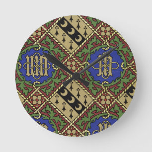 Relógio Redondo Design eclesiástico do papel de parede do