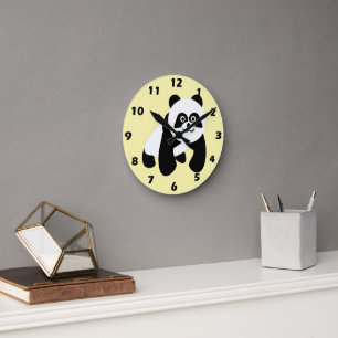 Relógio Redondo Design Panda