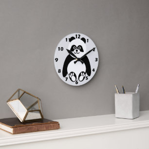 Relógio Redondo Design Panda