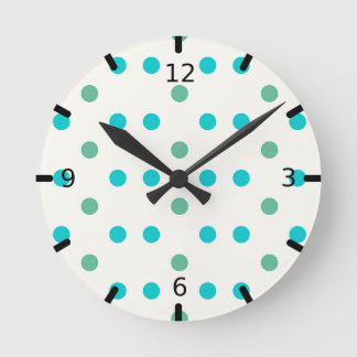 Relógio Redondo Design retroBolinhas azul