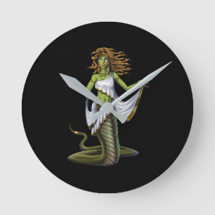 Relógio Redondo Deusa de mitologia grega Medusa