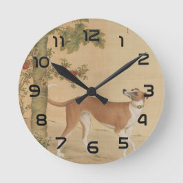 Relógio Redondo Dez Bons Hounds - Arte Fina Leopardo Amarelo-Tawny