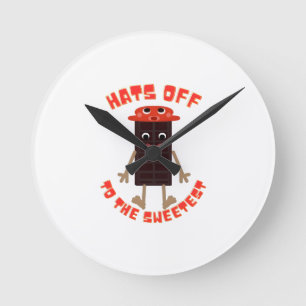 Relógio Redondo Dia do chocolate design