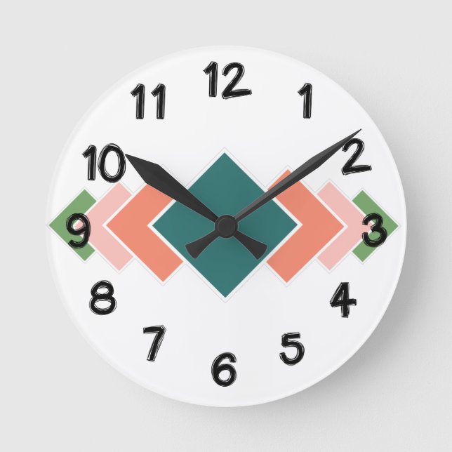 Relógio Redondo Diamantes repetitivos (Frente)