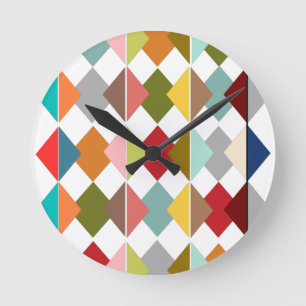 Relógio Redondo Diamond Quilt