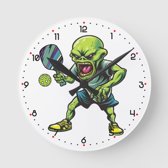 Relógio Redondo Dillzorian Menace Pickleball  (Frente)