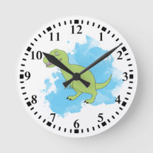 Dinossauro com Design de Fundo de Aquarela