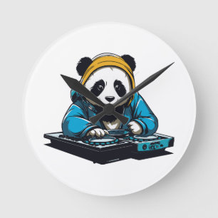 Relógio Redondo DJ Kawaii Panda