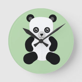 Relógio Redondo do Urso Panda