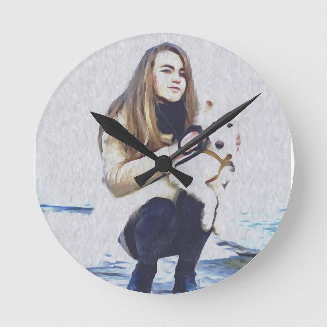 Relógio Redondo Dog, Laika, Animals (Frente)