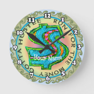 Relógio Redondo Dólar Todo-Poderoso