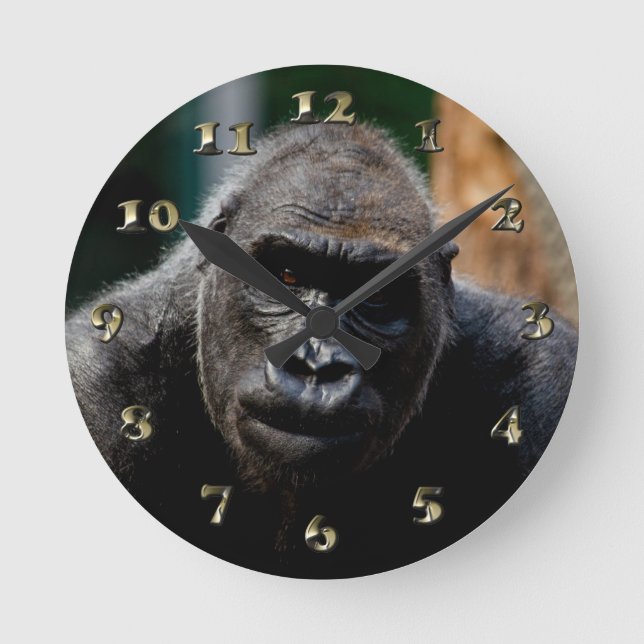 Relógio Redondo Dominant Primate Gorilla Ape (Frente)