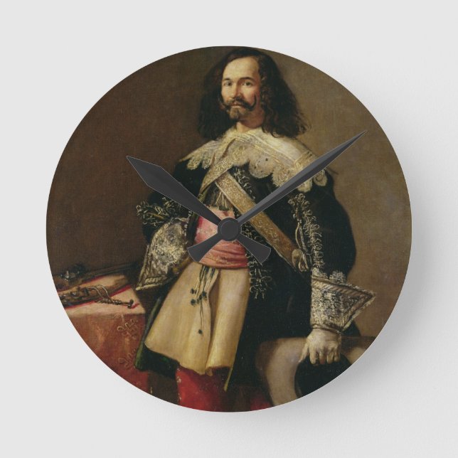 Relógio Redondo Don Tiburcio de Redin y Cruzat (óleo na canvas) (Frente)