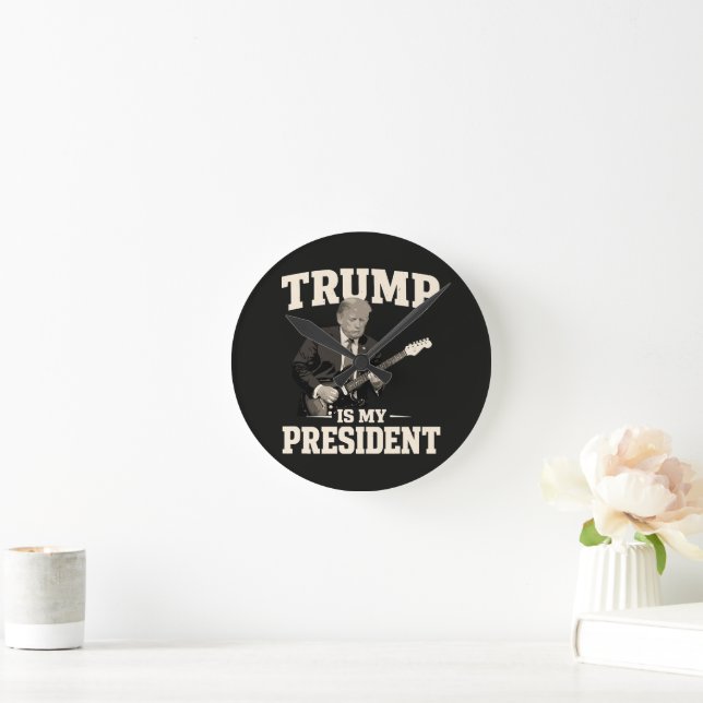 Relógio Redondo Donald Trump É Meu Presidente (Lar)