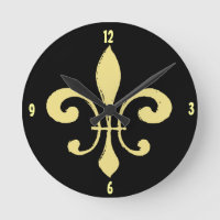 Dourado Washington Fleur De Lis, adicione nome