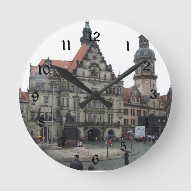 Relógio Redondo Dresden Germany Wall Clock (Frente)