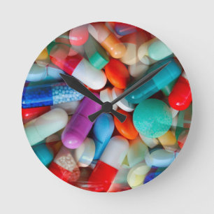 Relógio Redondo drogas dos comprimidos