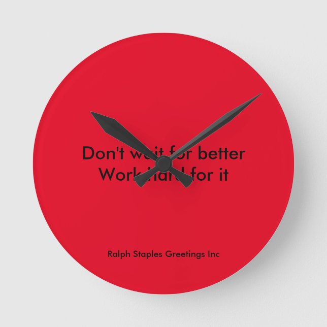 Relógio Redondo Duro de trabalho (Frente)