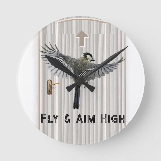 Relógio Redondo Eagle Wildlife Nature Clock (Frente)