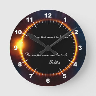 Relógio Redondo Eclipse - 3 coisas que não podem ser ocultadas