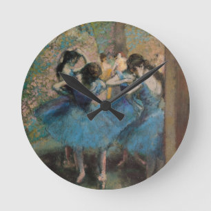 Relógio Redondo Edgar Degas   Dancers in blue, 1890