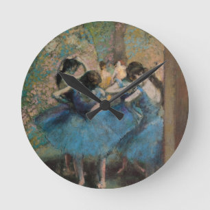 Relógio Redondo Edgar Degas   Dancers in blue, 1890