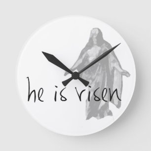 Relógio Redondo ele ressuscitou jesus cristo páscoa lds mórmons
